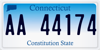 CT license plate AA44174