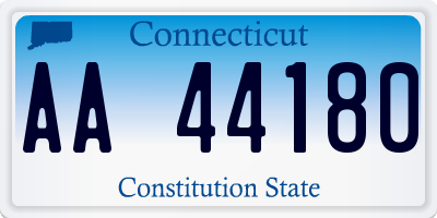 CT license plate AA44180