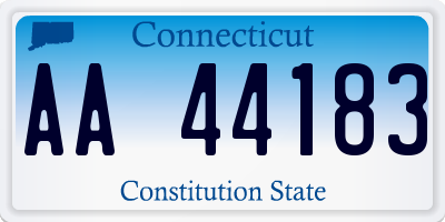 CT license plate AA44183