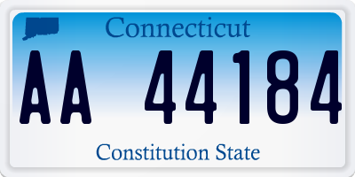 CT license plate AA44184