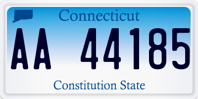 CT license plate AA44185