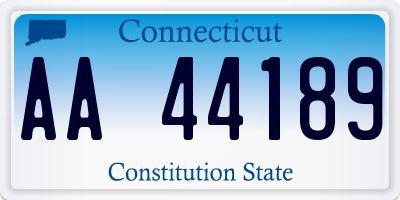 CT license plate AA44189