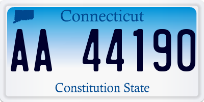 CT license plate AA44190