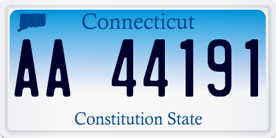 CT license plate AA44191