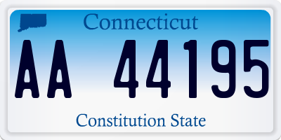 CT license plate AA44195