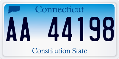 CT license plate AA44198