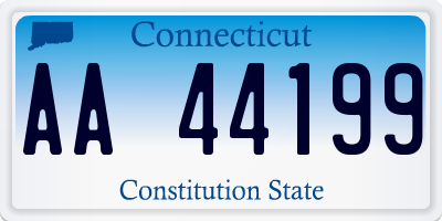 CT license plate AA44199