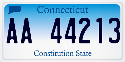 CT license plate AA44213