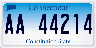 CT license plate AA44214