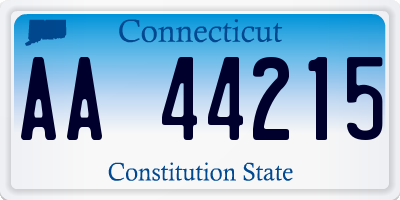 CT license plate AA44215