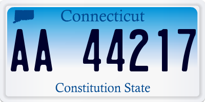 CT license plate AA44217