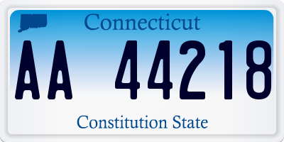 CT license plate AA44218