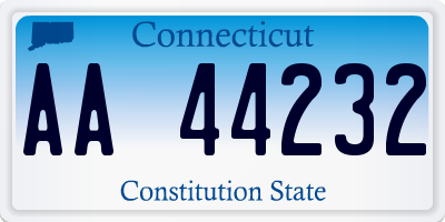 CT license plate AA44232