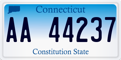 CT license plate AA44237