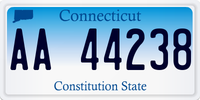 CT license plate AA44238