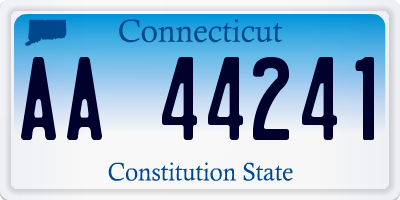 CT license plate AA44241