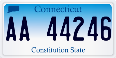 CT license plate AA44246