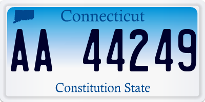 CT license plate AA44249