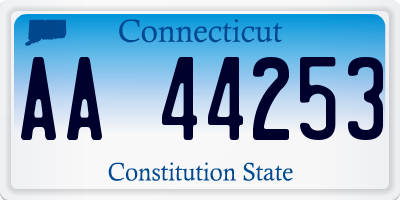 CT license plate AA44253