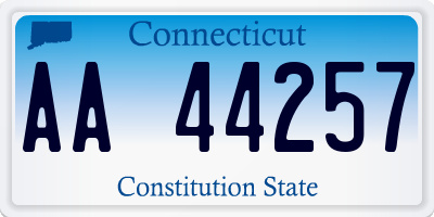 CT license plate AA44257