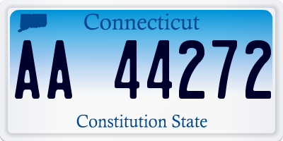 CT license plate AA44272
