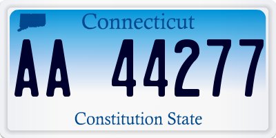 CT license plate AA44277