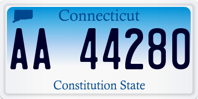 CT license plate AA44280