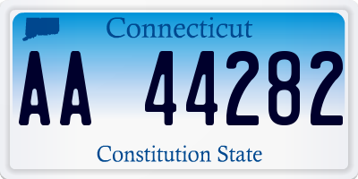 CT license plate AA44282