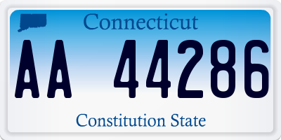 CT license plate AA44286