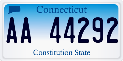 CT license plate AA44292