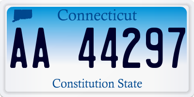 CT license plate AA44297