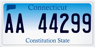 CT license plate AA44299
