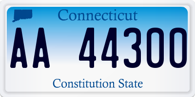 CT license plate AA44300