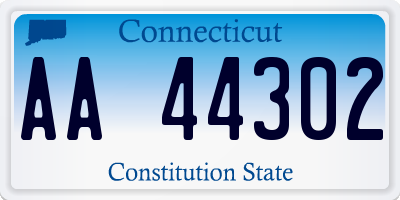 CT license plate AA44302