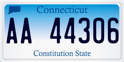 CT license plate AA44306