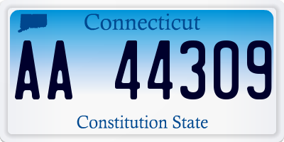 CT license plate AA44309