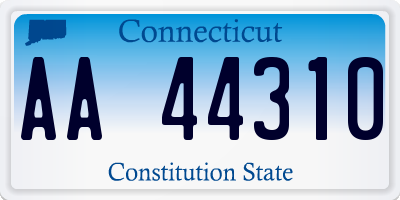 CT license plate AA44310