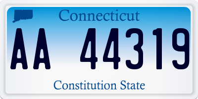 CT license plate AA44319