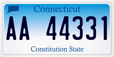 CT license plate AA44331
