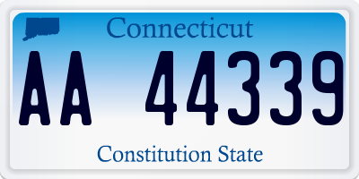 CT license plate AA44339