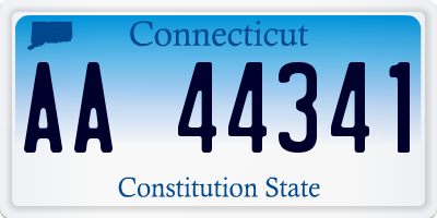 CT license plate AA44341