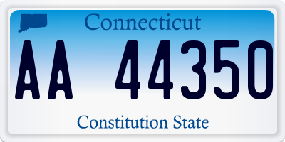 CT license plate AA44350