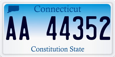 CT license plate AA44352