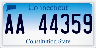 CT license plate AA44359