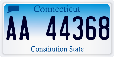 CT license plate AA44368
