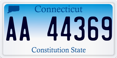 CT license plate AA44369