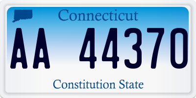 CT license plate AA44370