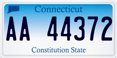 CT license plate AA44372
