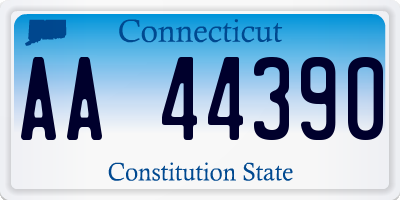 CT license plate AA44390