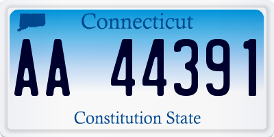 CT license plate AA44391